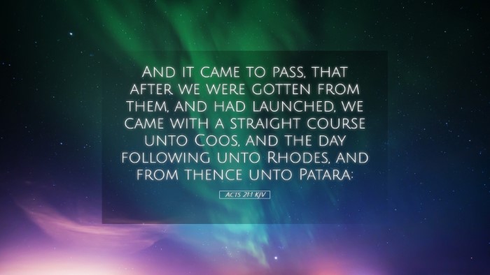Picture 05 - Acts 21:1 KJV Desktop Wallpaper - And it came to pass, that after we were gotten - Desktop Bible Verse Wallpaper
