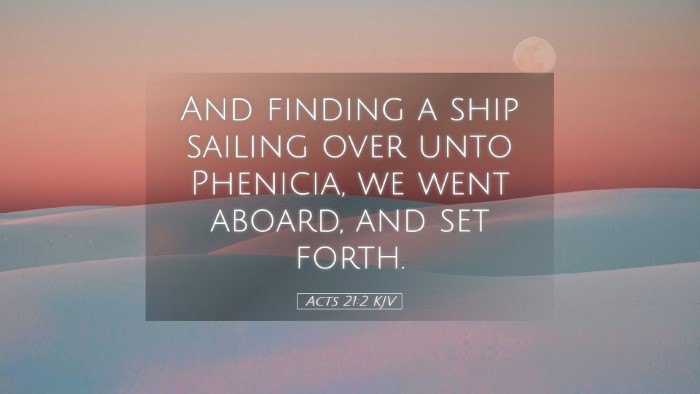 Picture 05 - Acts 21:2 KJV Desktop Wallpaper - And finding a ship sailing over unto Phenicia, we - Desktop Bible Verse Wallpaper