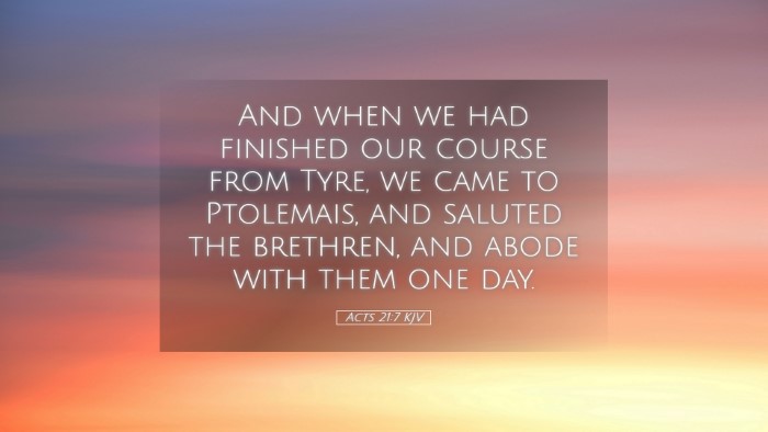 Picture 05 - Acts 21:7 KJV Desktop Wallpaper - And when we had finished our course from Tyre, we - Desktop Bible Verse Wallpaper