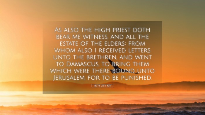 Picture 05 - Acts 22:5 KJV Desktop Wallpaper - As also the high priest doth bear me witness, and - Desktop Bible Verse Wallpaper