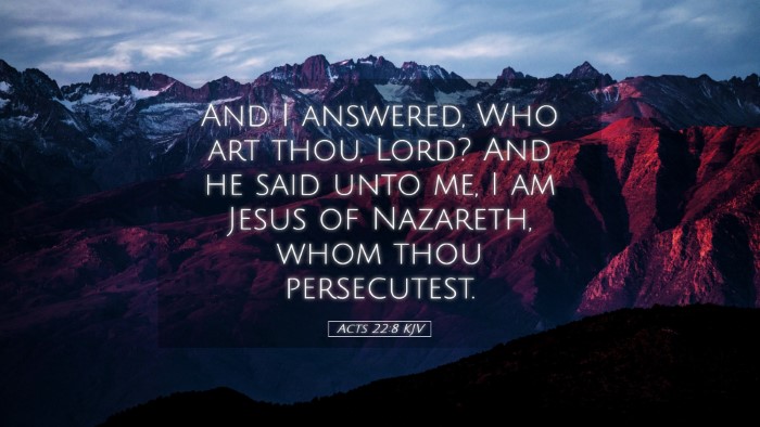 Picture 05 - Acts 22:8 KJV Desktop Wallpaper - And I answered, Who art thou, Lord? And he said - Desktop Bible Verse Wallpaper
