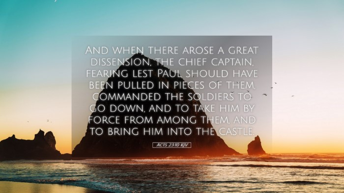 Picture 05 - Acts 23:10 KJV Desktop Wallpaper - And when there arose a great dissension, the - Desktop Bible Verse Wallpaper