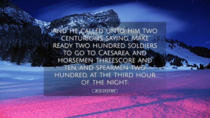 Picture 05 - Acts 23:23 KJV Desktop Wallpaper - And he called unto him two centurions, saying, - Desktop Bible Verse Wallpaper