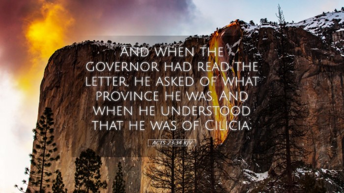 Picture 05 - Acts 23:34 KJV Desktop Wallpaper - And when the governor had read the letter, he - Desktop Bible Verse Wallpaper