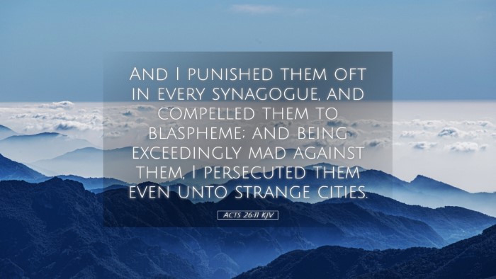 Picture 05 - Acts 26:11 KJV Desktop Wallpaper - And I punished them oft in every synagogue, and - Desktop Bible Verse Wallpaper