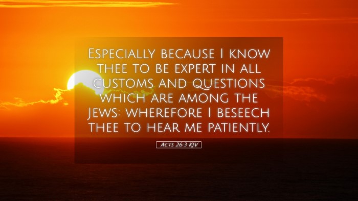 Picture 05 - Acts 26:3 KJV Desktop Wallpaper - Especially because I know thee to be expert in - Desktop Bible Verse Wallpaper