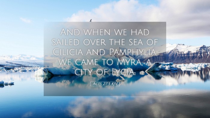 Picture 05 - Acts 27:5 KJV Desktop Wallpaper - And when we had sailed over the sea of Cilicia - Desktop Bible Verse Wallpaper