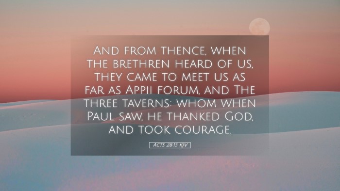 Picture 05 - Acts 28:15 KJV Desktop Wallpaper - And from thence, when the brethren heard of us, - Desktop Bible Verse Wallpaper