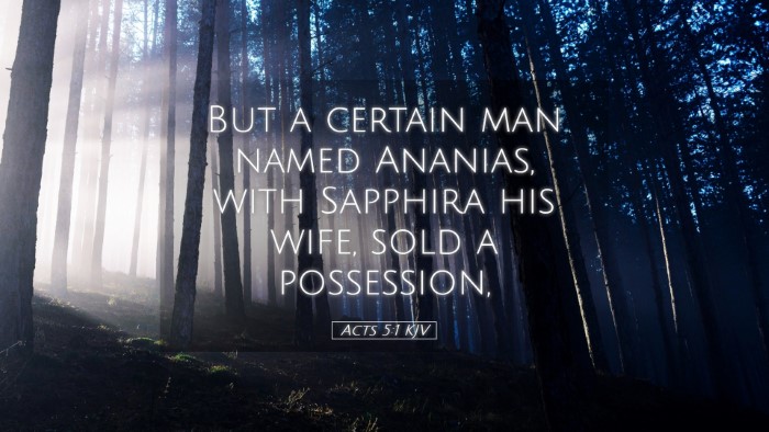 Picture 05 - Acts 5:1 KJV Desktop Wallpaper - But a certain man named Ananias, with Sapphira - Desktop Bible Verse Wallpaper