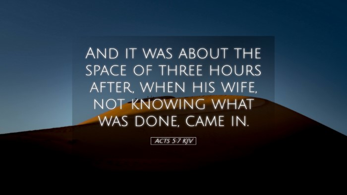 Picture 05 - Acts 5:7 KJV Desktop Wallpaper - And it was about the space of three hours after, - Desktop Bible Verse Wallpaper
