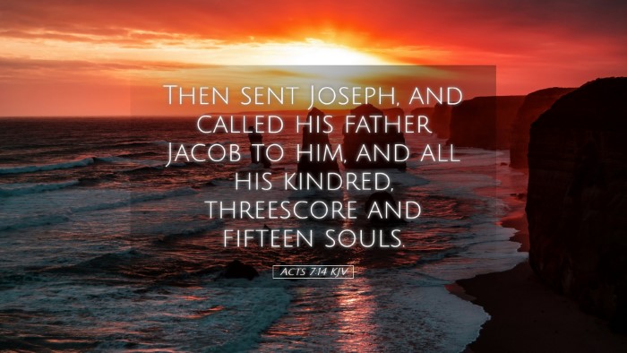 Picture 05 - Acts 7:14 KJV Desktop Wallpaper - Then sent Joseph, and called his father Jacob to - Desktop Bible Verse Wallpaper
