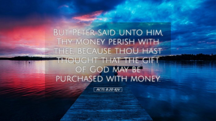 Picture 05 - Acts 8:20 KJV Desktop Wallpaper - But Peter said unto him, Thy money perish with - Desktop Bible Verse Wallpaper