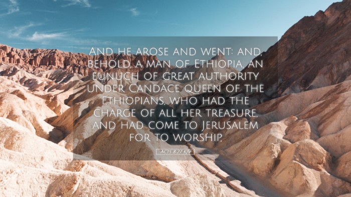 Picture 05 - Acts 8:27 KJV Desktop Wallpaper - And he arose and went: and, behold, a man of - Desktop Bible Verse Wallpaper