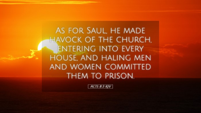 Picture 05 - Acts 8:3 KJV Desktop Wallpaper - As for Saul, he made havock of the church, - Desktop Bible Verse Wallpaper