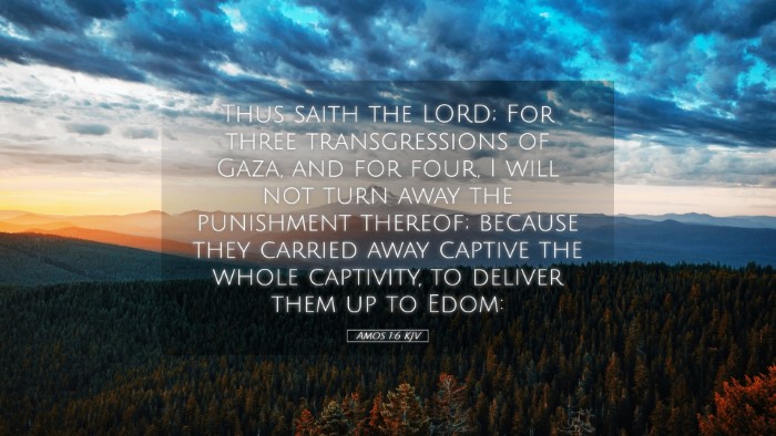 Picture 05 - Amos 1:6 KJV Desktop Wallpaper - Thus saith the LORD; For three transgressions of - Desktop Bible Verse Wallpaper
