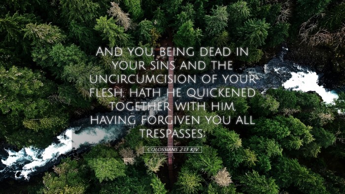 Picture 05 - Colossians 2:13 KJV Desktop Wallpaper - And you, being dead in your sins and the - Desktop Bible Verse Wallpaper