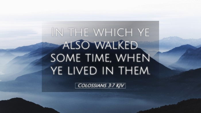 Picture 05 - Colossians 3:7 KJV Desktop Wallpaper - In the which ye also walked some time, when ye - Desktop Bible Verse Wallpaper