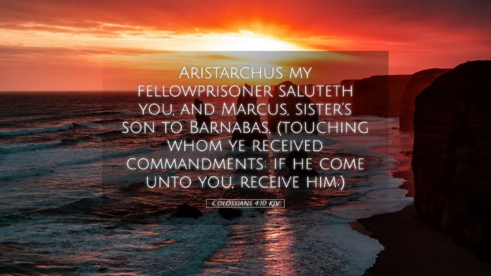 Picture 05 - Colossians 4:10 KJV Desktop Wallpaper - Aristarchus my fellowprisoner saluteth you, and - Desktop Bible Verse Wallpaper