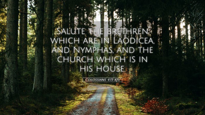 Picture 05 - Colossians 4:15 KJV Desktop Wallpaper - Salute the brethren which are in Laodicea, and - Desktop Bible Verse Wallpaper