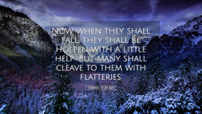 Picture 05 - Daniel 11:34 KJV Desktop Wallpaper - Now when they shall fall, they shall be holpen - Desktop Bible Verse Wallpaper