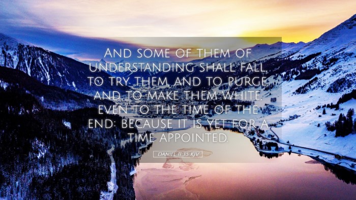 Picture 05 - Daniel 11:35 KJV Desktop Wallpaper - And some of them of understanding shall fall, to - Desktop Bible Verse Wallpaper