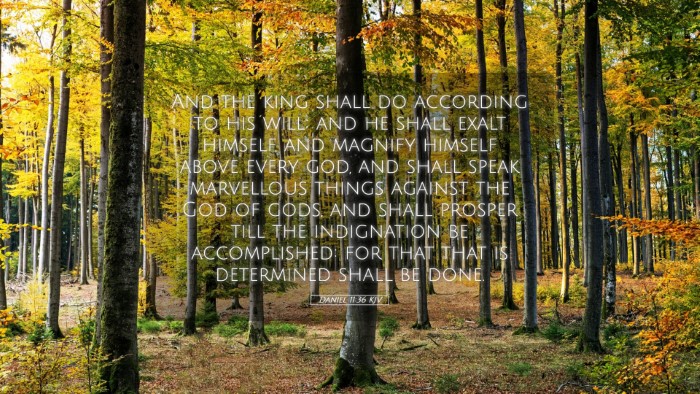 Picture 05 - Daniel 11:36 KJV Desktop Wallpaper - And the king shall do according to his will; and - Desktop Bible Verse Wallpaper