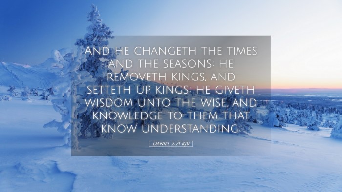 Picture 05 - Daniel 2:21 KJV Desktop Wallpaper - And he changeth the times and the seasons: he - Desktop Bible Verse Wallpaper
