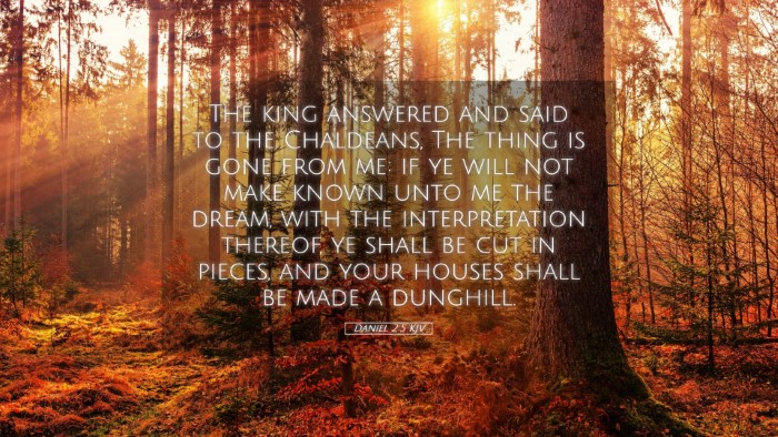 Picture 05 - Daniel 2:5 KJV Desktop Wallpaper - The king answered and said to the Chaldeans, The - Desktop Bible Verse Wallpaper