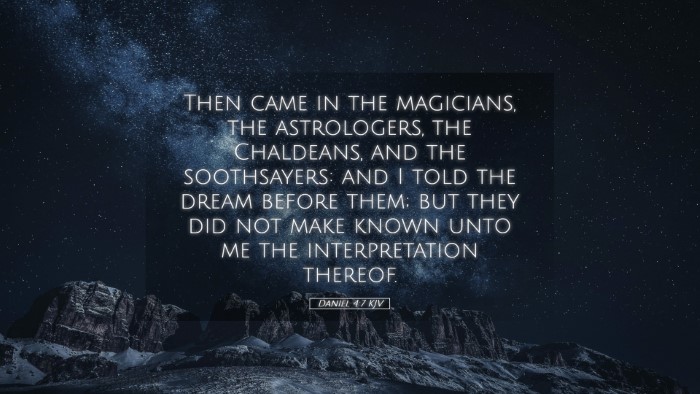 Picture 05 - Daniel 4:7 KJV Desktop Wallpaper - Then came in the magicians, the astrologers, the - Desktop Bible Verse Wallpaper