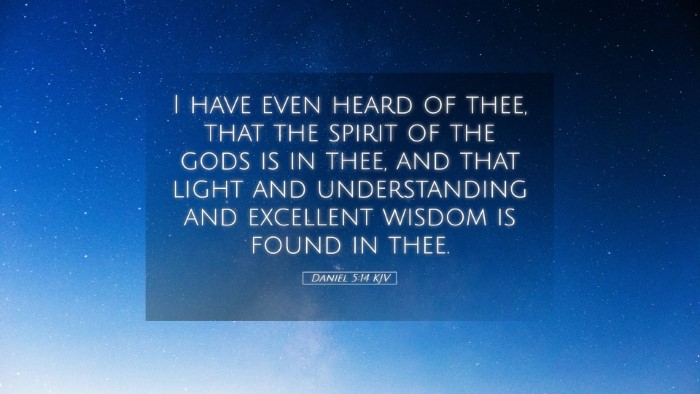 Picture 05 - Daniel 5:14 KJV Desktop Wallpaper - I have even heard of thee, that the spirit of the - Desktop Bible Verse Wallpaper