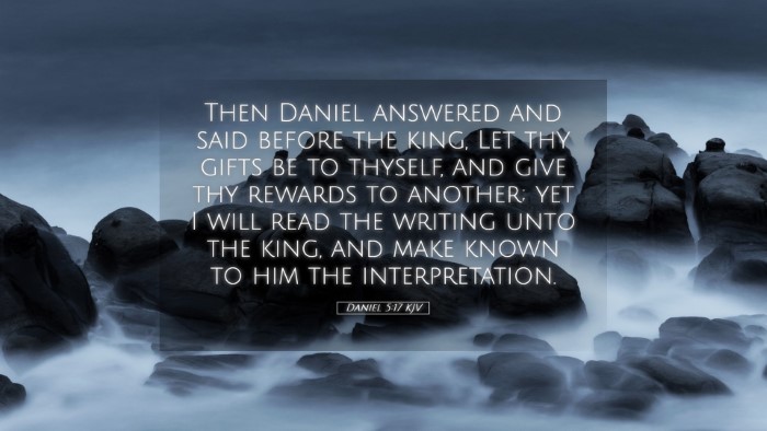 Picture 05 - Daniel 5:17 KJV Desktop Wallpaper - Then Daniel answered and said before the king, - Desktop Bible Verse Wallpaper