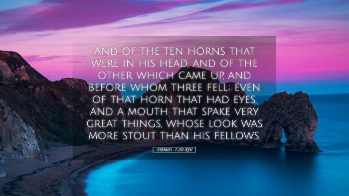 Picture 05 - Daniel 7:20 KJV Desktop Wallpaper - And of the ten horns that were in his head, and - Desktop Bible Verse Wallpaper