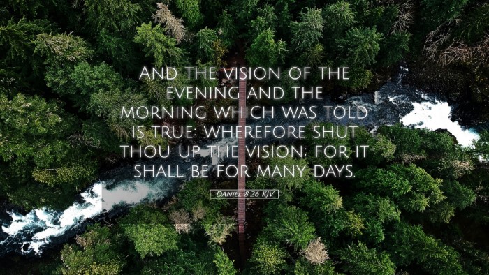 Picture 05 - Daniel 8:26 KJV Desktop Wallpaper - And the vision of the evening and the morning - Desktop Bible Verse Wallpaper