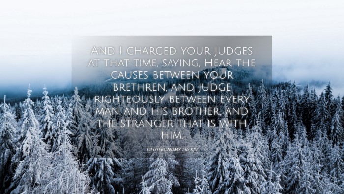 Picture 05 - Deuteronomy 1:16 KJV Desktop Wallpaper - And I charged your judges at that time, saying, - Desktop Bible Verse Wallpaper