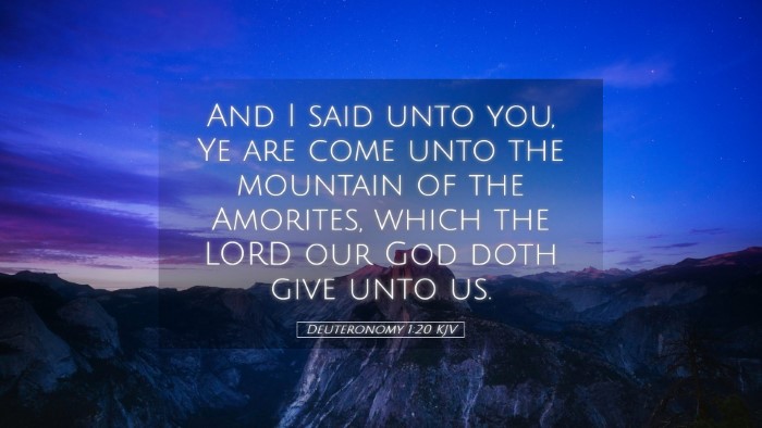Picture 05 - Deuteronomy 1:20 KJV Desktop Wallpaper - And I said unto you, Ye are come unto the - Desktop Bible Verse Wallpaper