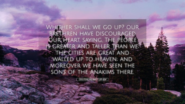 Picture 05 - Deuteronomy 1:28 KJV Desktop Wallpaper - Whither shall we go up? our brethren have - Desktop Bible Verse Wallpaper