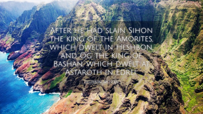 Picture 05 - Deuteronomy 1:4 KJV Desktop Wallpaper - After he had slain Sihon the king of the - Desktop Bible Verse Wallpaper