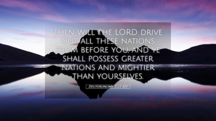 Picture 05 - Deuteronomy 11:23 KJV Desktop Wallpaper - Then will the LORD drive out all these nations - Desktop Bible Verse Wallpaper