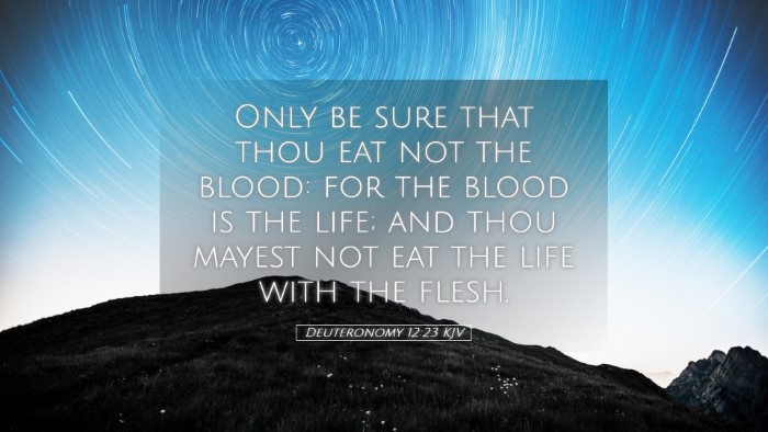 Picture 05 - Deuteronomy 12:23 KJV Desktop Wallpaper - Only be sure that thou eat not the blood: for the - Desktop Bible Verse Wallpaper
