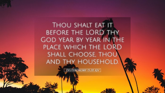 Picture 05 - Deuteronomy 15:20 KJV Desktop Wallpaper - Thou shalt eat it before the LORD thy God year by - Desktop Bible Verse Wallpaper