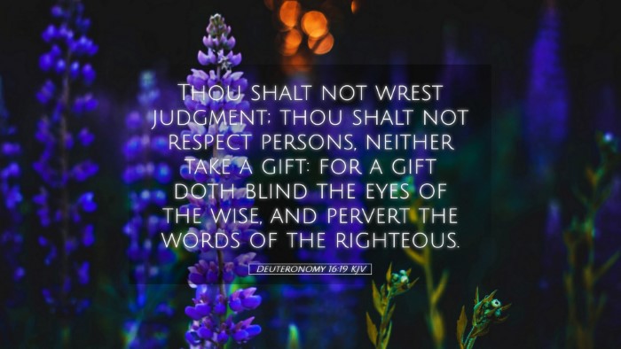Picture 05 - Deuteronomy 16:19 KJV Desktop Wallpaper - Thou shalt not wrest judgment; thou shalt not - Desktop Bible Verse Wallpaper