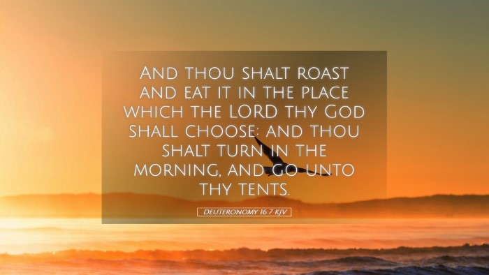 Picture 05 - Deuteronomy 16:7 KJV Desktop Wallpaper - And thou shalt roast and eat it in the place - Desktop Bible Verse Wallpaper
