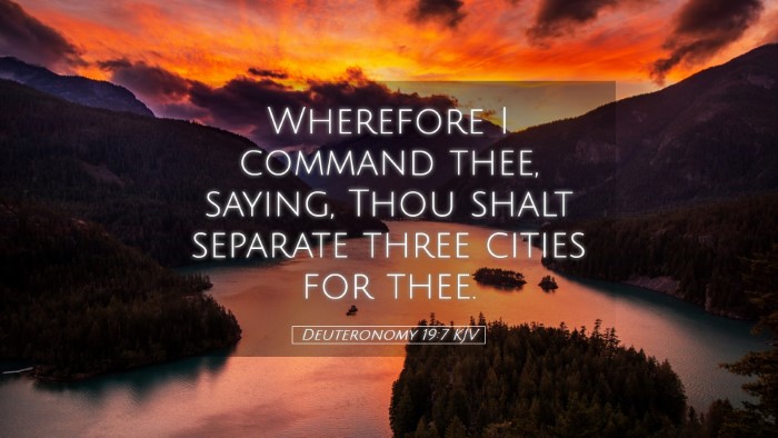 Picture 05 - Deuteronomy 19:7 KJV Desktop Wallpaper - Wherefore I command thee, saying, Thou shalt - Desktop Bible Verse Wallpaper