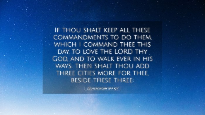 Picture 05 - Deuteronomy 19:9 KJV Desktop Wallpaper - If thou shalt keep all these commandments to do - Desktop Bible Verse Wallpaper