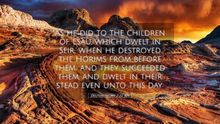Picture 05 - Deuteronomy 2:22 KJV Desktop Wallpaper - As he did to the children of Esau, which dwelt in - Desktop Bible Verse Wallpaper