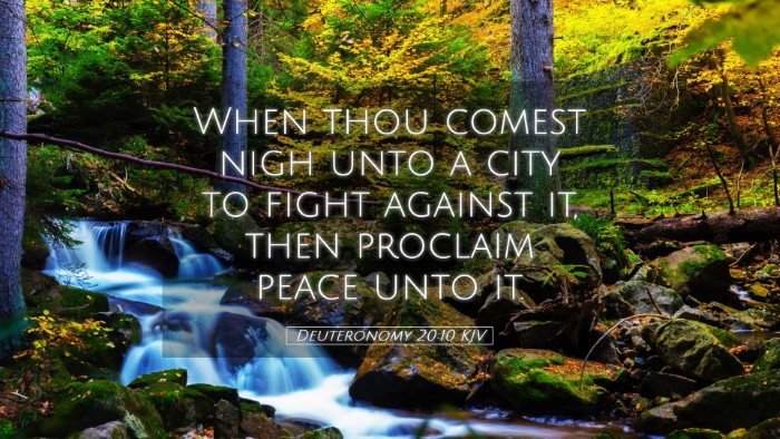 Picture 05 - Deuteronomy 20:10 KJV Desktop Wallpaper - When thou comest nigh unto a city to fight - Desktop Bible Verse Wallpaper
