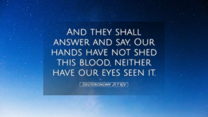Picture 05 - Deuteronomy 21:7 KJV Desktop Wallpaper - And they shall answer and say, Our hands have not - Desktop Bible Verse Wallpaper