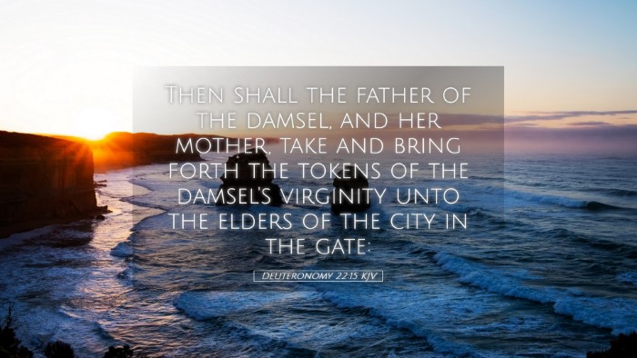 Picture 05 - Deuteronomy 22:15 KJV Desktop Wallpaper - Then shall the father of the damsel, and her - Desktop Bible Verse Wallpaper