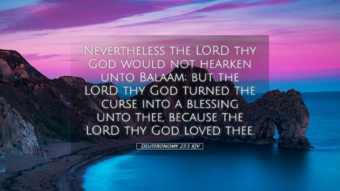 Picture 05 - Deuteronomy 23:5 KJV Desktop Wallpaper - Nevertheless the LORD thy God would not hearken - Desktop Bible Verse Wallpaper