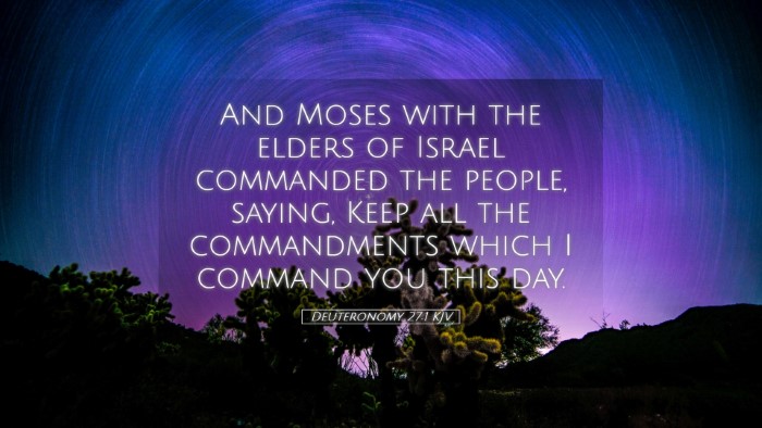 Picture 05 - Deuteronomy 27:1 KJV Desktop Wallpaper - And Moses with the elders of Israel commanded the - Desktop Bible Verse Wallpaper